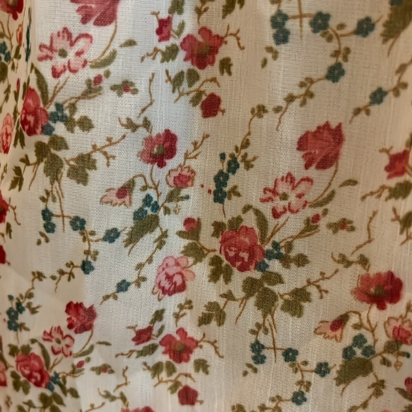 White Pink Floral Print Convertible Spaghetti Strap Shirring Ruffle Design XS-S - Picture 8 of 9